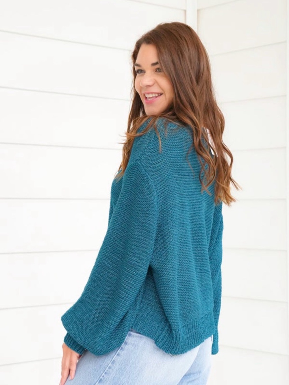 Zenana Bone Color Knit Pullover Sweater